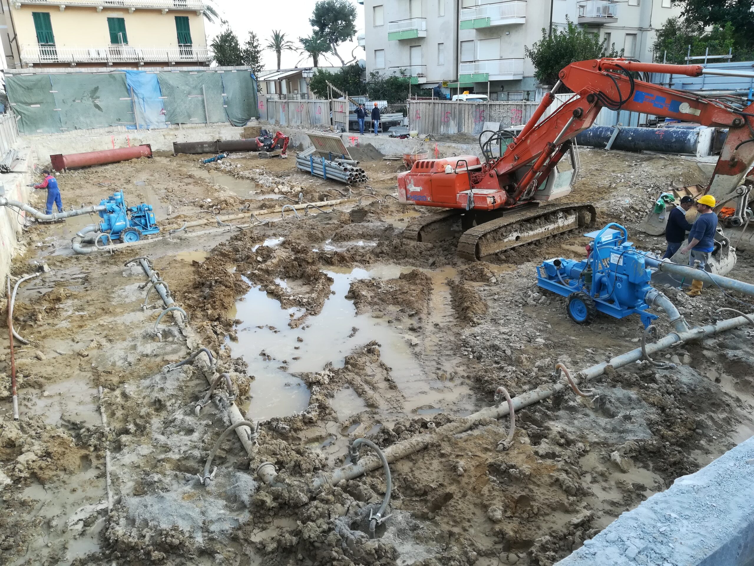 Impianto drenaggio nuovo complesso residenziale Alassio_5